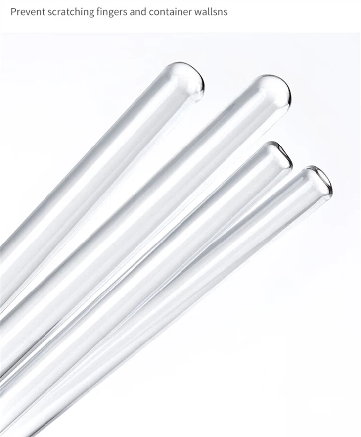 High Borosilicate Labs Multiple Glass Stirrer Rods With Rounded Ends On Both Sides